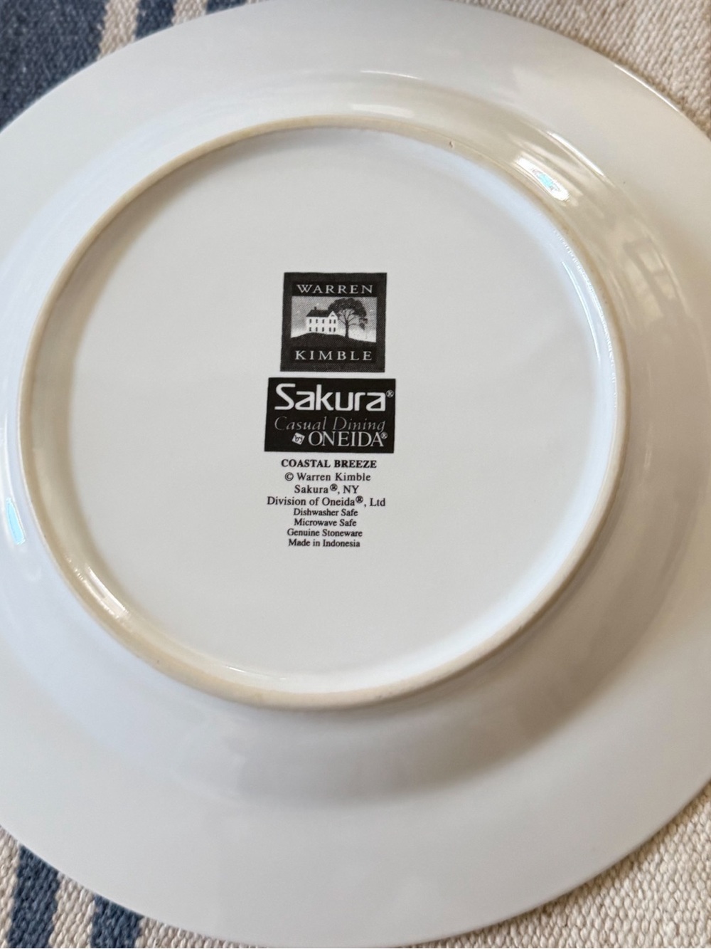 6 Warren Kimble Sakura Coastal Breeze Lighthouse Sailboats Salad Dessert Plates - Picture 3 of 4
